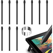 10PCS Standard Pen Nibs for WACOM, Replacement Pen Tips with Removal Tool, Compatible with Wacom Intuos Pro, Cintiq Pro, MobileStudio Pro, DTK,PTH,DTH Pen Nibs for WACOM