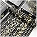 Nastro Adesivo 10 PZ / Set Gold Stamping Washi Tape Box-confezionato nastro adesivo carino nastro adesivo decorativo scrapbooking diario adesivo cartoleria Washi Tape ( Size : Gold Stamping Black )