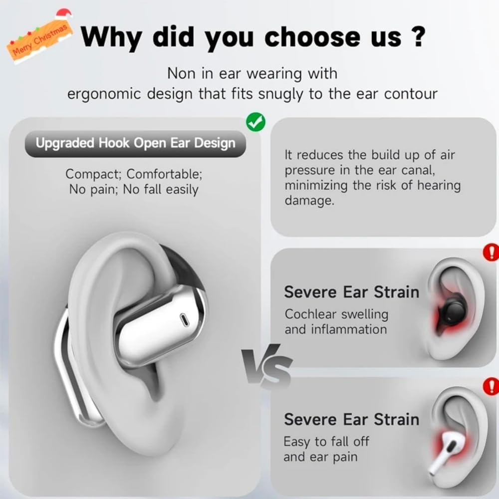 AI Real-Time Translation Wireless Earbuds with Touch LCD Screen, Smart Bluetooth 5.3 Earphones Supporting 144 Languages for Travel Business (Silvery)