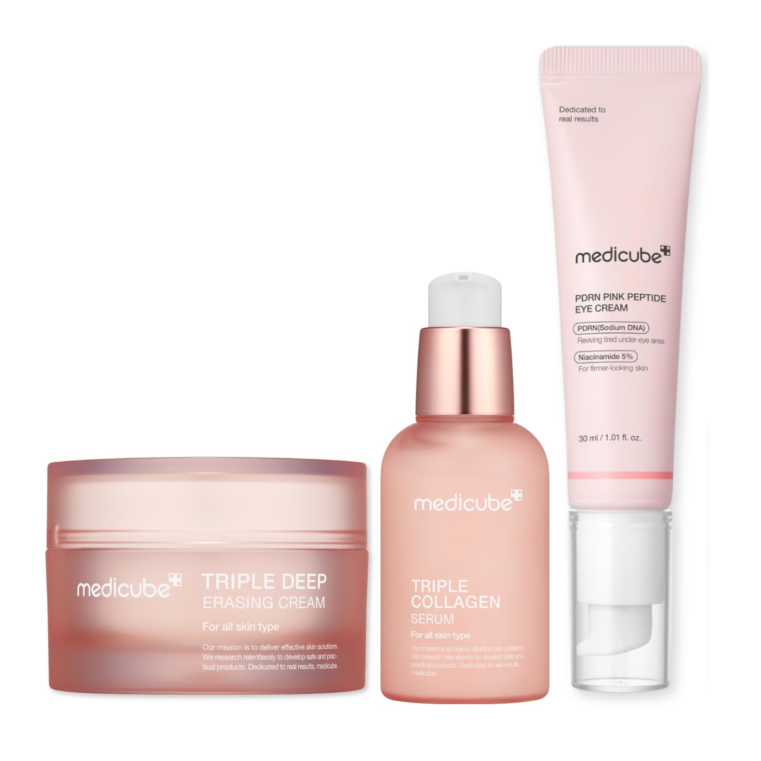 Set medicube Routine Slow Age al Collagene con Crema Contorno Occhi Idratante al PDRN, Crema e Siero al Triplo Collagene per un Effetto Idratante e Rimpolpante, Set Skincare Coreana