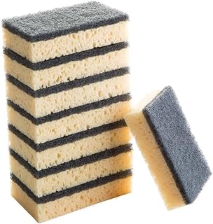 DOITOOL 16pcs Dish Sponge Heavy Duty Sponge Cleaning Sponges for Household Use Dishwashing Sponge Pad Kitchen Scrub Sponge Home Cleaning Product Black Sponge Cleaner Dish Washing Sponge