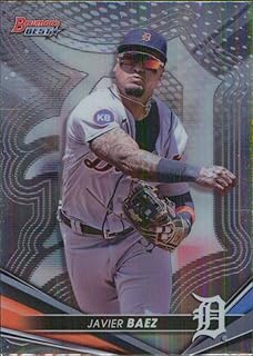 2022 Bowman's Best #60 Javier Baez Detroit Tigers MLB Baseball Trading Card