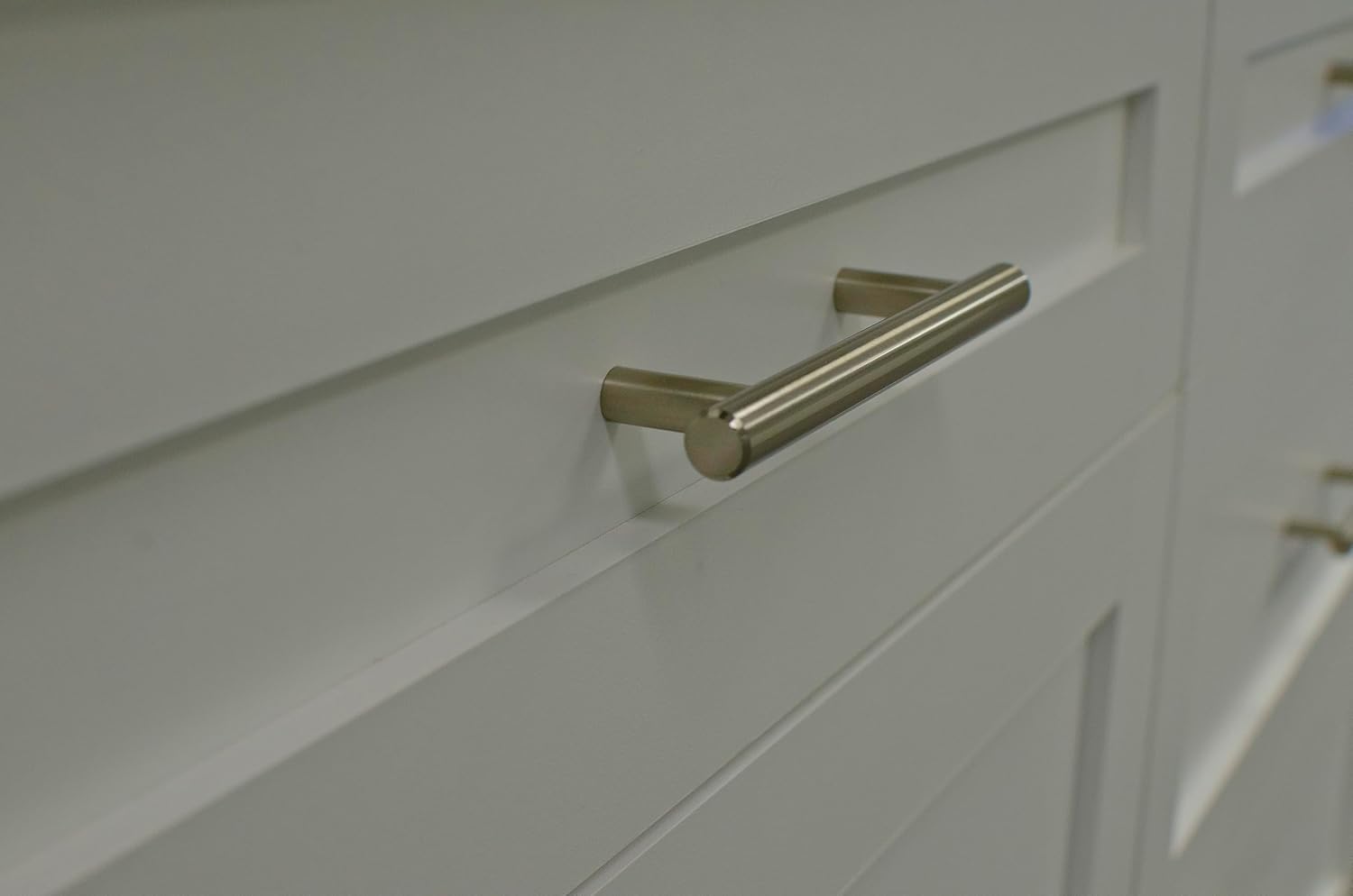 6-Pack Brushed Gold T-Bar Cabinet Pulls | Modern Hollow Drawer Handles | Kitchen Hardware | Hole to Hole: 96mm (3.8") | Total Length: 150mm (5.9")