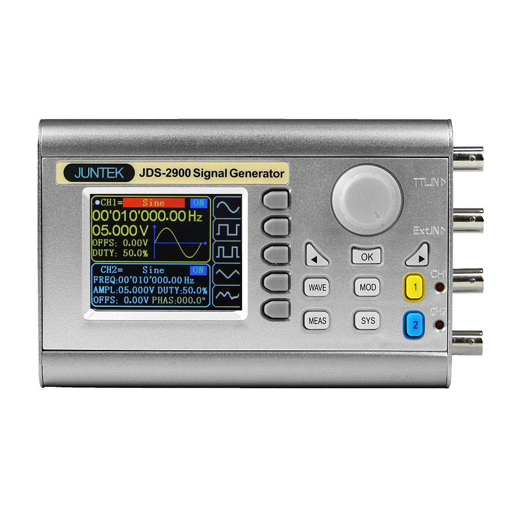 JUFOSIEN 15MHz High Precision DDS Signal Generator Counter,Upgraded Dual-Channel Arbitrary Waveform 