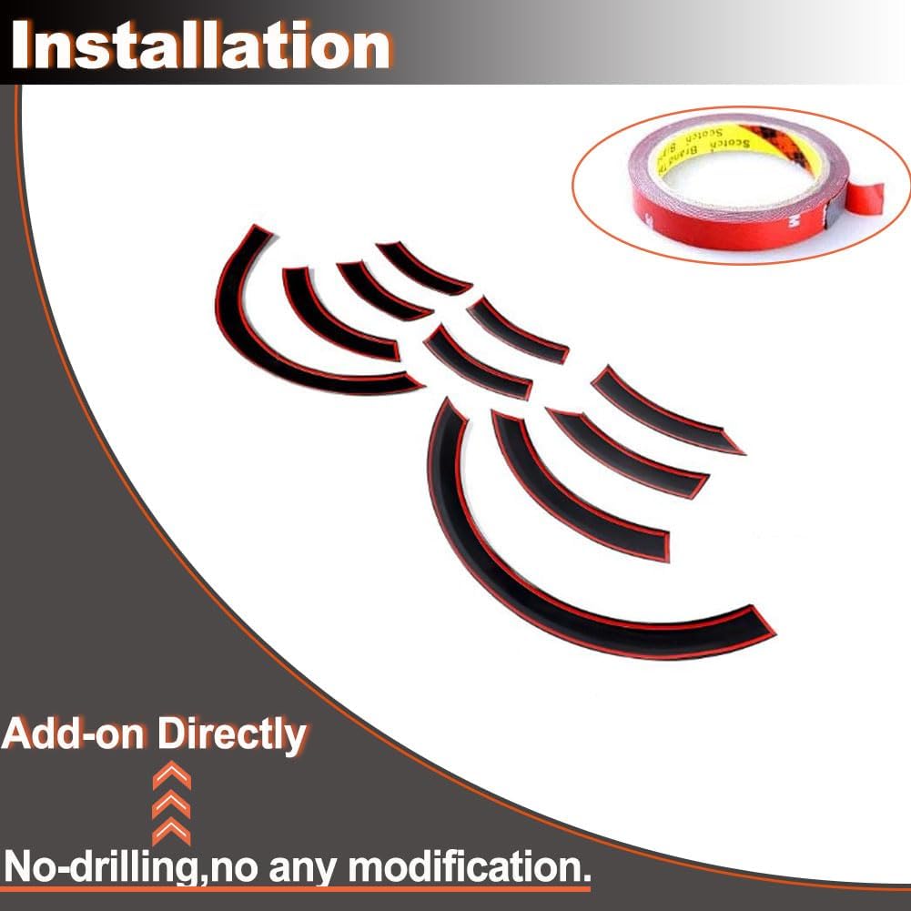 MCARCAR KIT Black Wheel Arch Flares for Audi Q5 Standard SUV 2009-2016 ABS Mouding Fender Cover Trims Factory Outlet (Not for Sline)