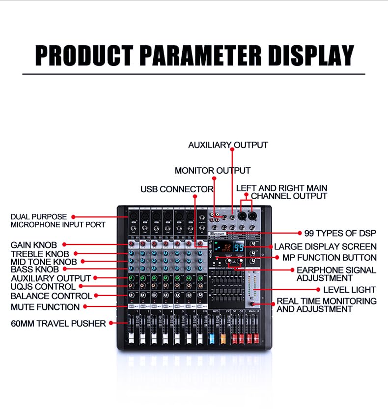 Amazon.com: Yamnweo EX-8 Dual Band Professional 8-Channel Audio