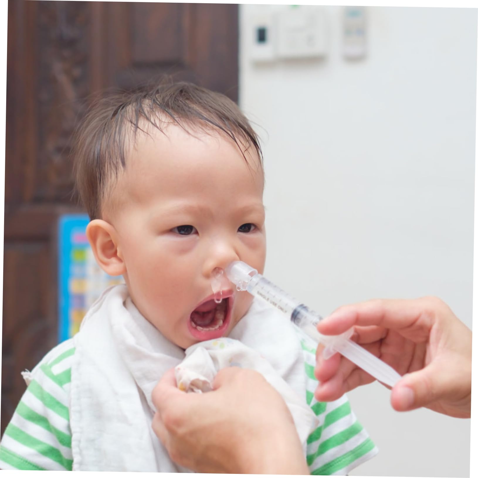 minkissy 16 juegos de dispositivos de riego nasal para bebés, irrigador nasal para bebés, limpiador de higiene nasal, limpiador nasal para bebés, botella de limpieza manual de gel de sílice para