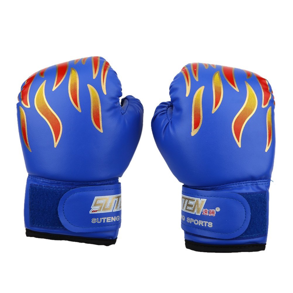 Guantes de Boxeo para Niños PU Sparring Punzonado Guantes de Entrenamiento con Saco de Boxeo Inflable Bomba para Niños de 3-12 Años 0