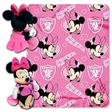 Northwest NFL Las Vegas Raiders Unisex-Adult Character Hugger Pillow & Fleece Throw Blanket Set, 40
