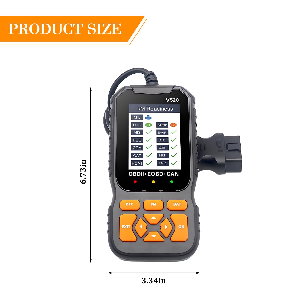 V520, scanner diagnostico OBD2, lettore di codici motore OBDII con cancellazione codice di errore, tester di guasto del motore automobilistico, universale per SUV, auto, camion
