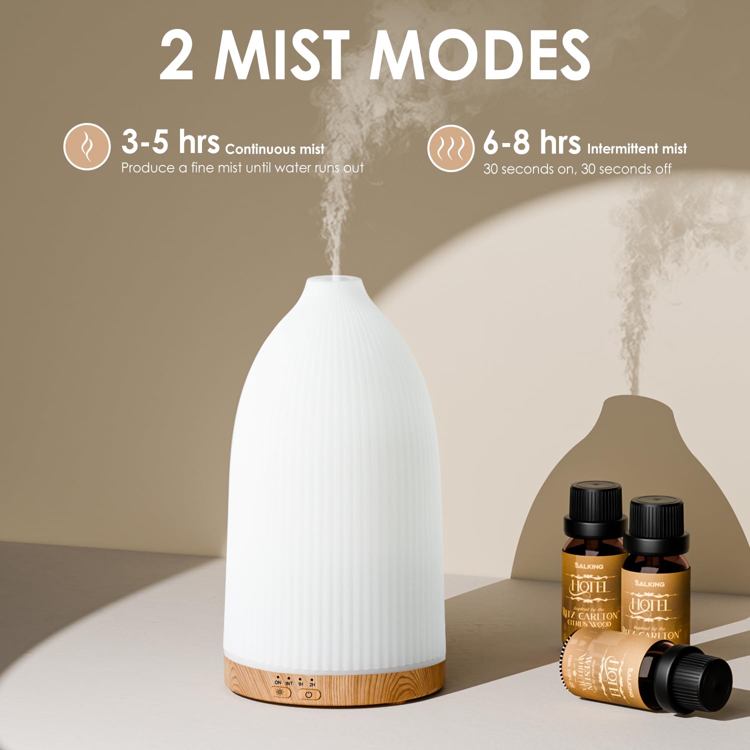 SALKING Dyfuzor olejków eterycznych 100 ml – aromaterapia, dyfuzor zapachowy do pomieszczeń, dyfuzor olejków zapachowych, dyfuzor pokojowy, cichy, RGB, ultradźwiękowy, regulowany, do biura, rysunek