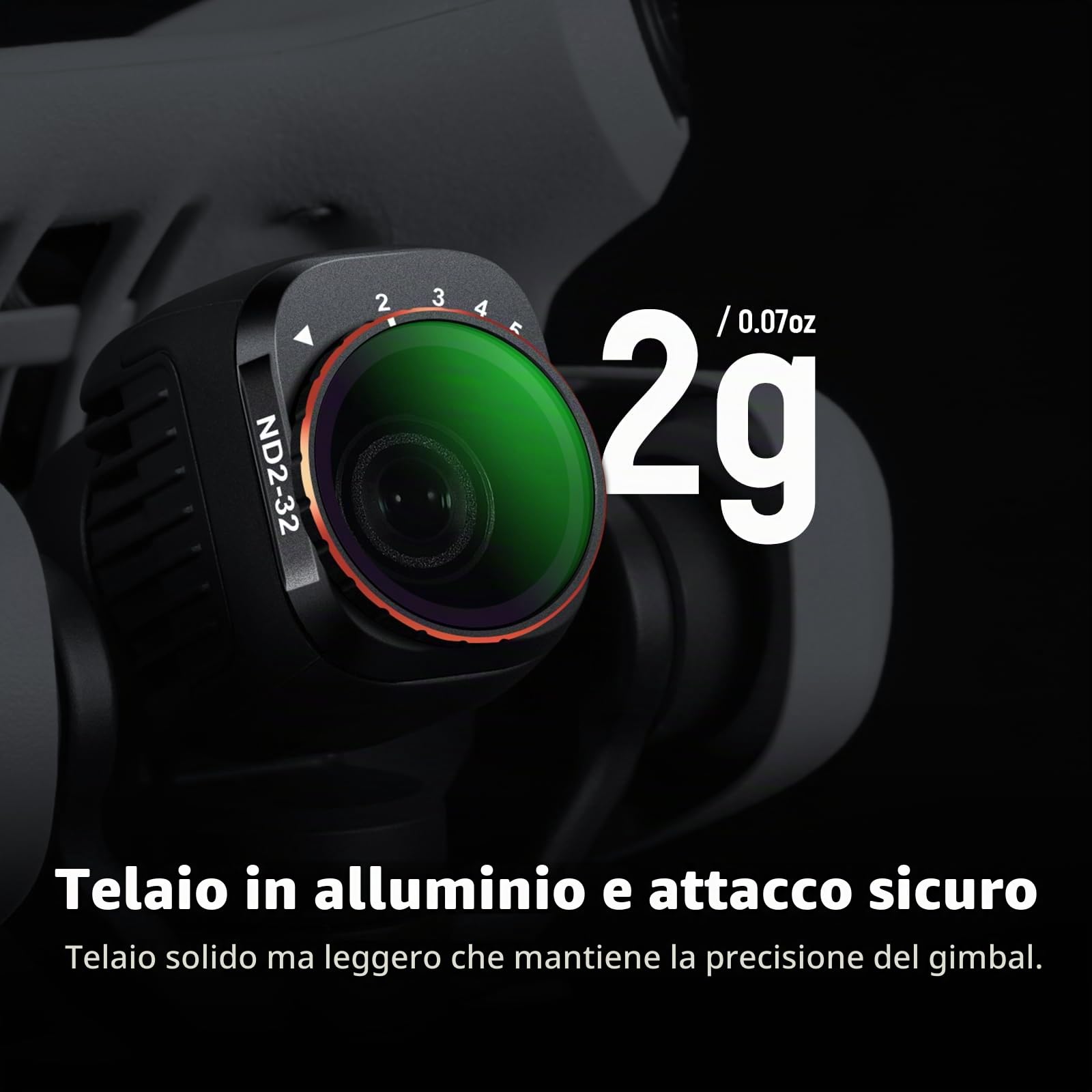 NEEWER Set Filtro ND Variabile Compatibile con DJI Mini 4 Pro, ND2-32 (1-5 Stop) + ND64-512 (6-9 Stop) in Vetro Ottico HD Multistrato, Accessori per Fotocamera Drone per Fotografia Videografia Aerea