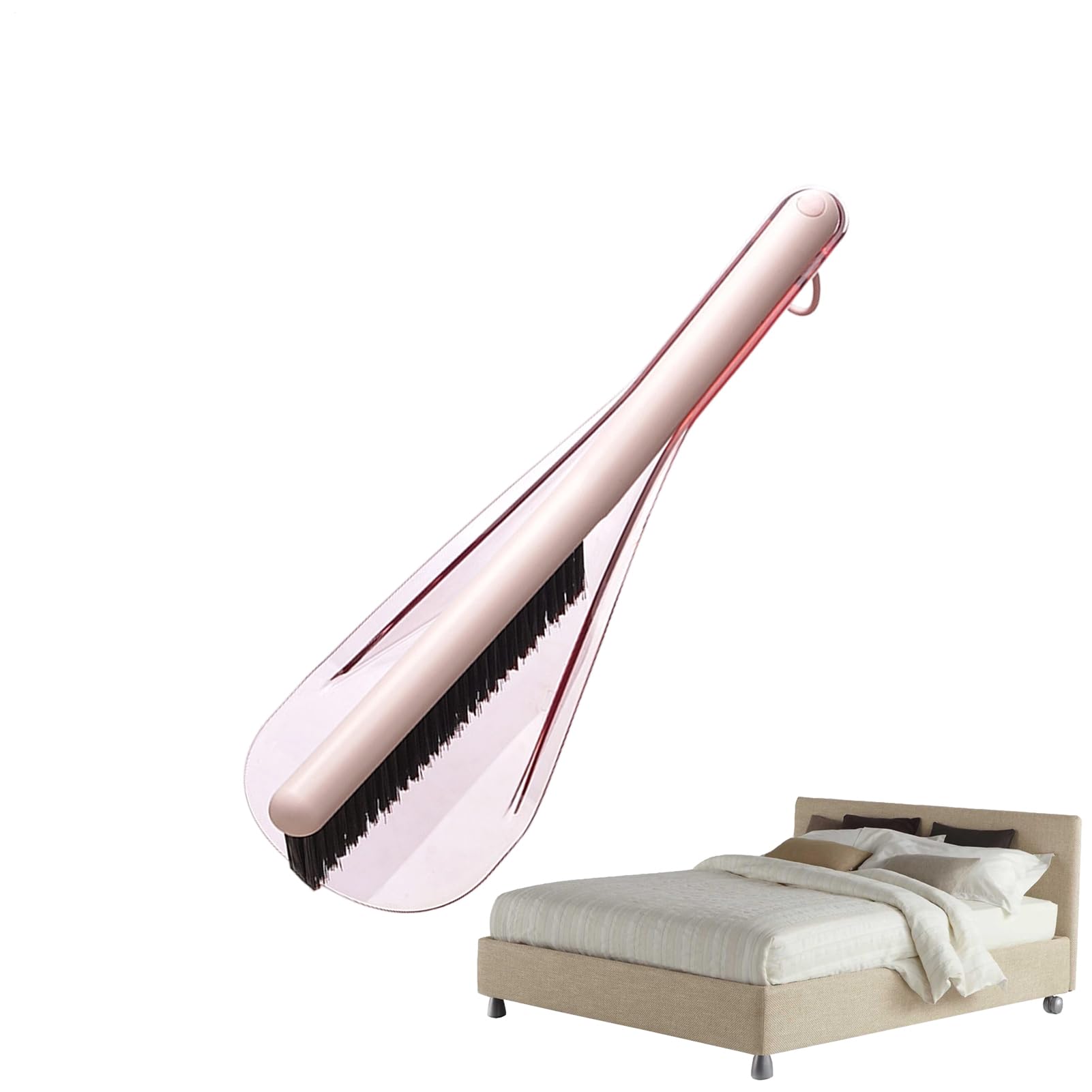 Countertop Dust Brush - Hand Broom Brush | with Lifter Cleaner Duster Remover Tool,for Mattress Pet Furniture Couch Upholstery Carpet Car Fireplace