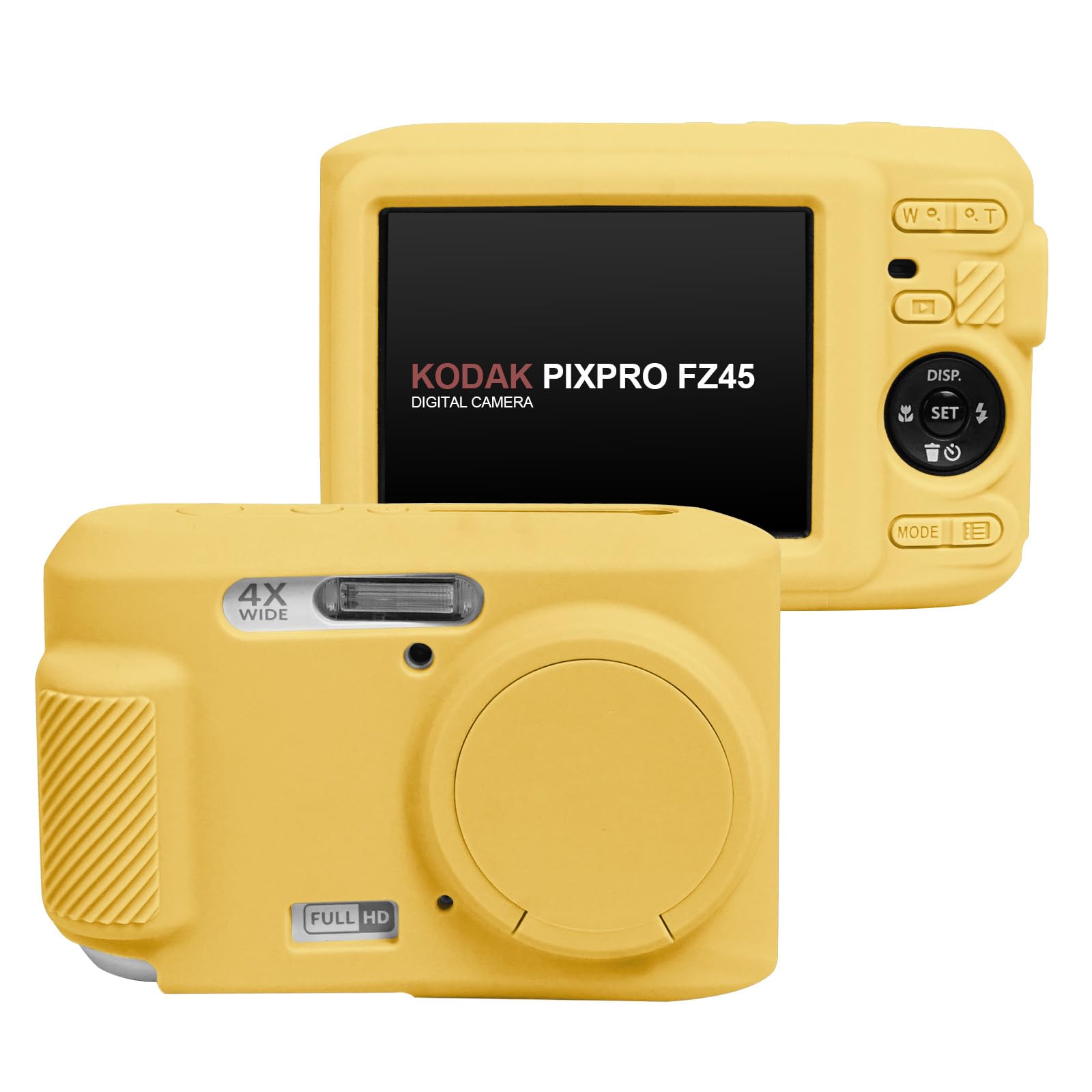 Easy Hood Case with Lens Cover for Kodak PIXPRO FZ45 Camera,Yellow