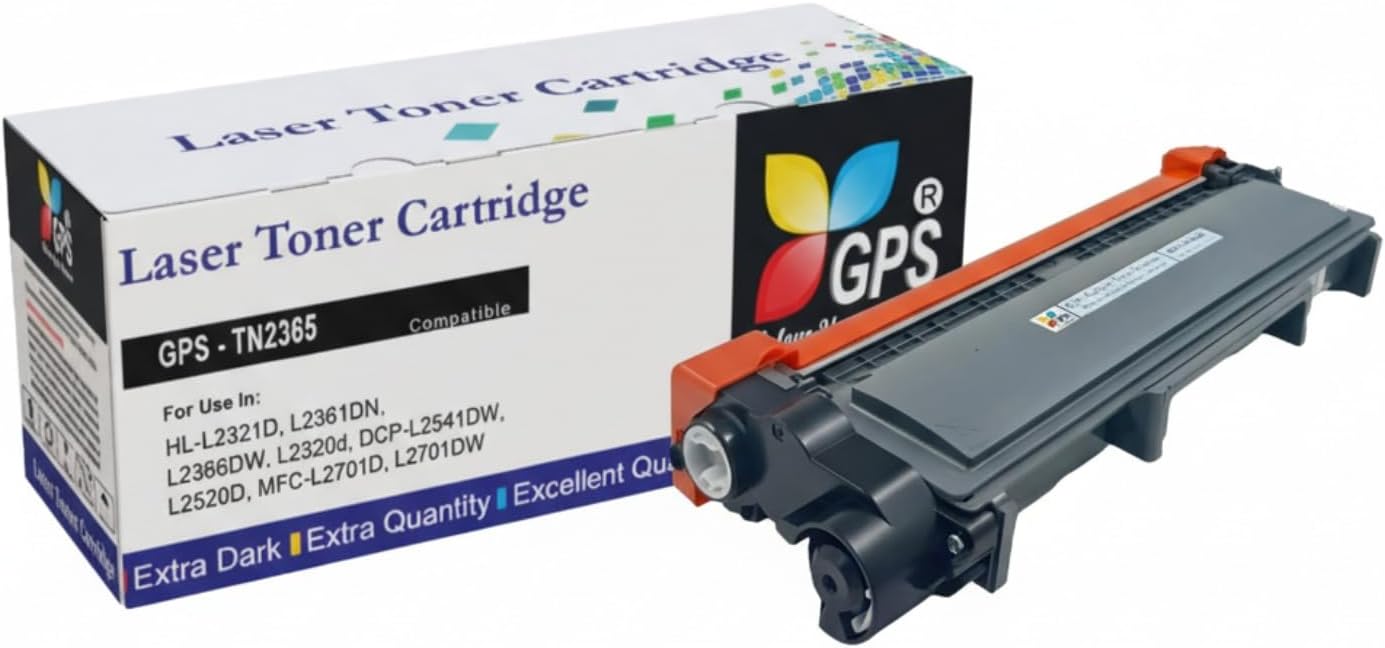 - GPS Colour Your Dreams TN 2365 Toner Cartridge for Brother DCP L2541DW, HL-L2321D , L2361DN , L2366DW , L2320d , L2520D , MFC-L2701D , L2701DW Laser Printer - High Yeild Printing Solution
