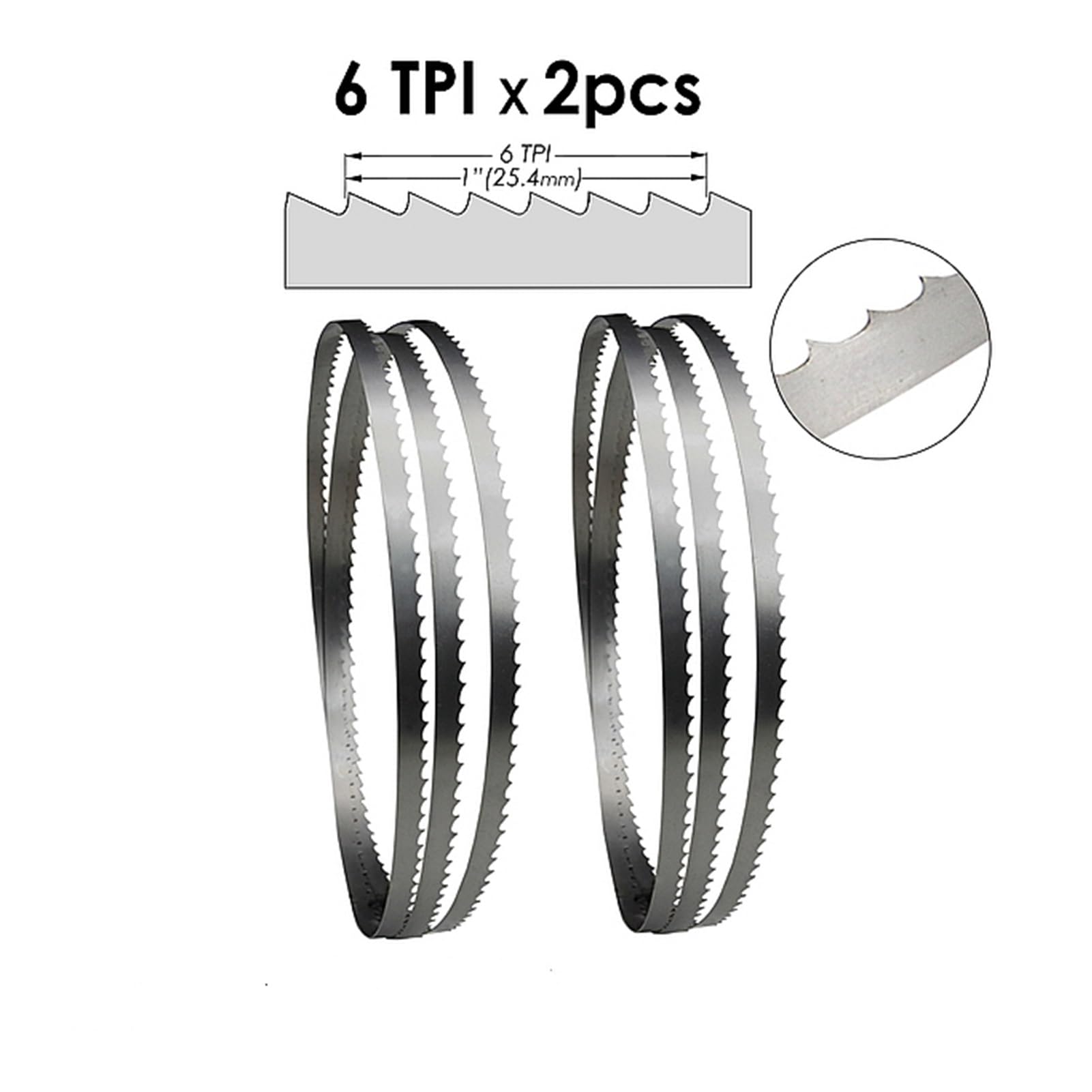 2 lame for sega a nastro 1712 x 6,35 x 0,35 mm for strumenti for sega a nastro for la lavorazione del legno BAS250 (Size : 10 TPI)