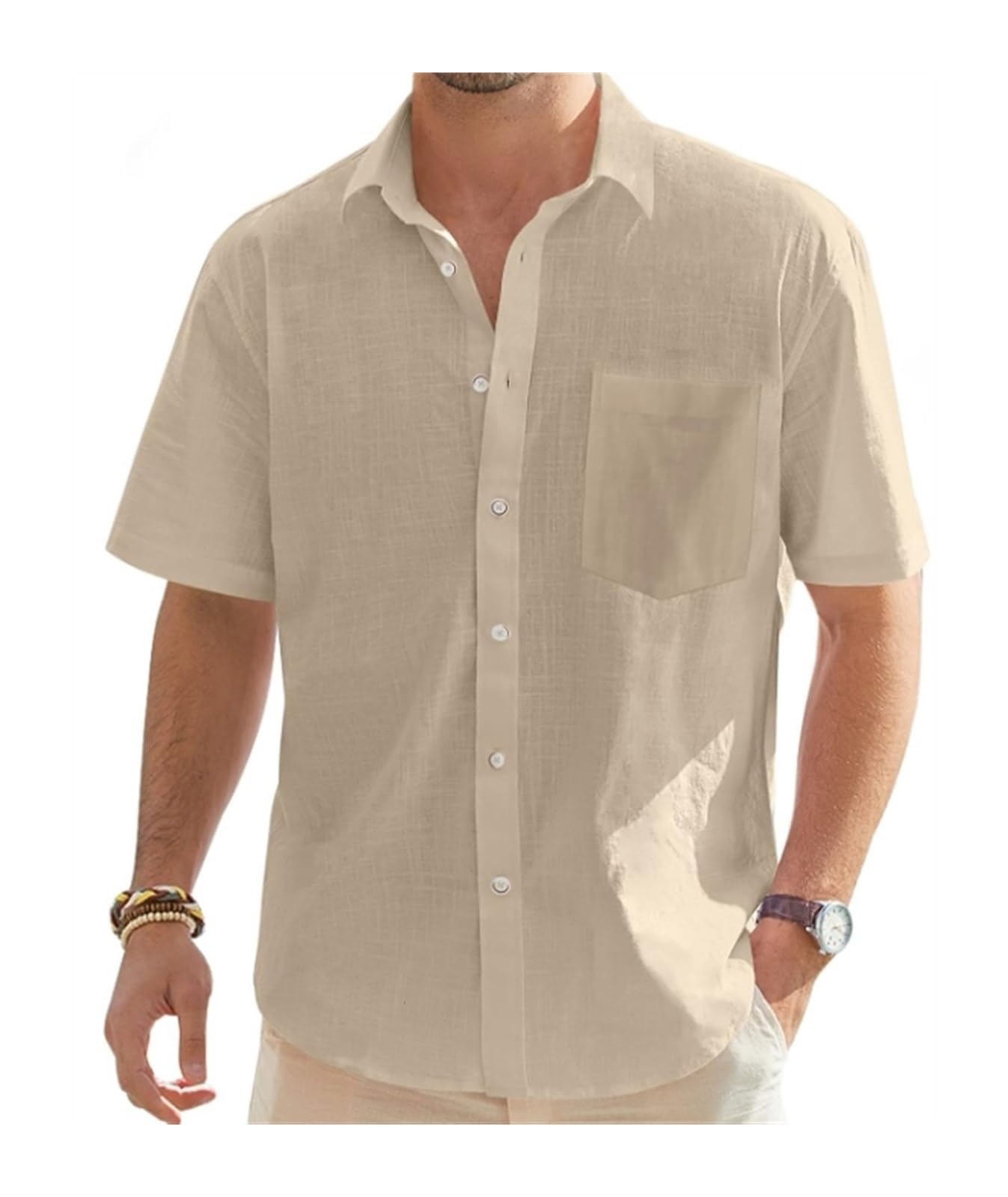 Chemise d'été en lin fine contre la transpiration