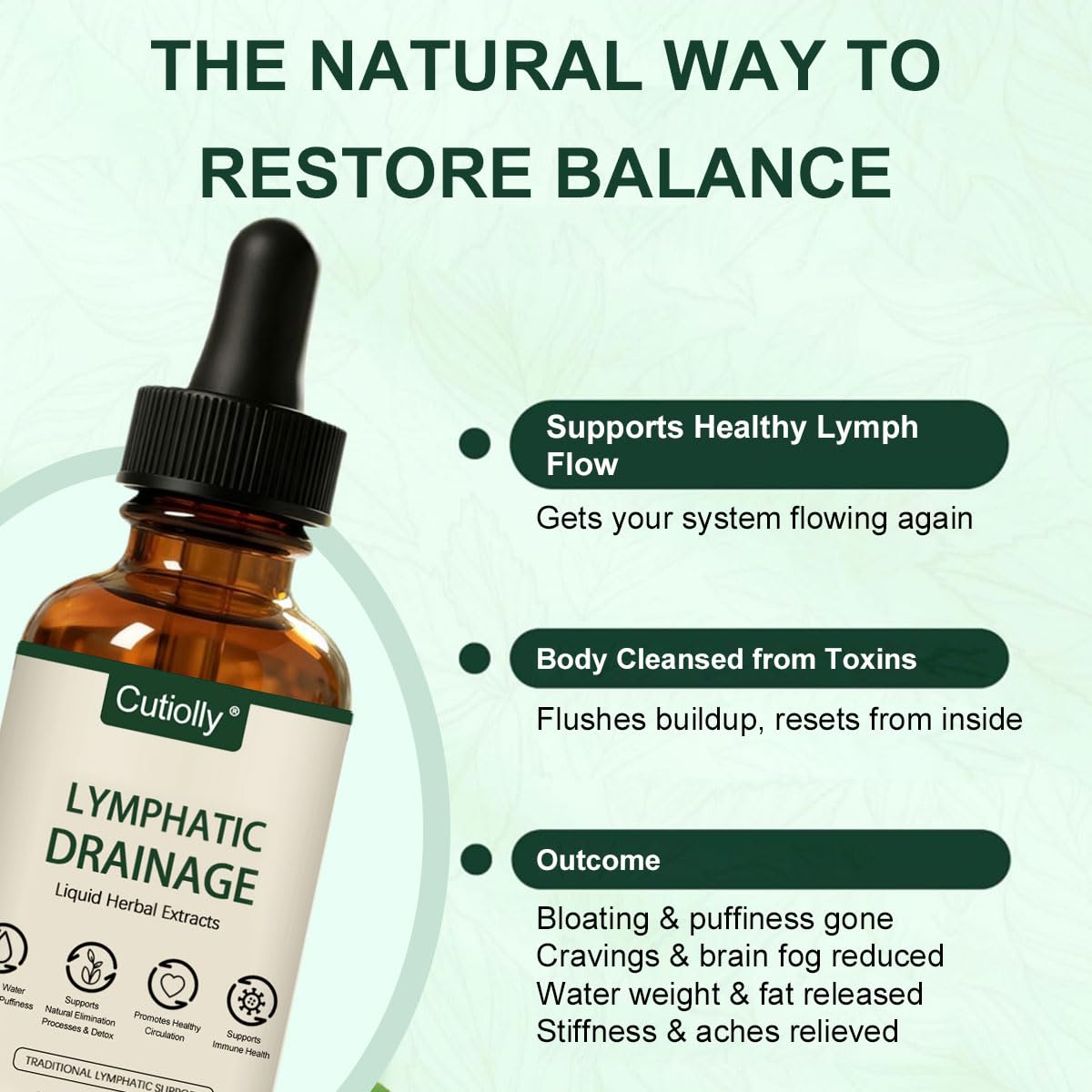 Lynae Drainant Lymphatique,2pcs Lymphatique Gouttes,Drainage Lymphatique,Drainant Lymphatique,Drainage Lymphatique Corps Complet,Support Système Lymphatique,Naturelles Pour Femmes Hommes