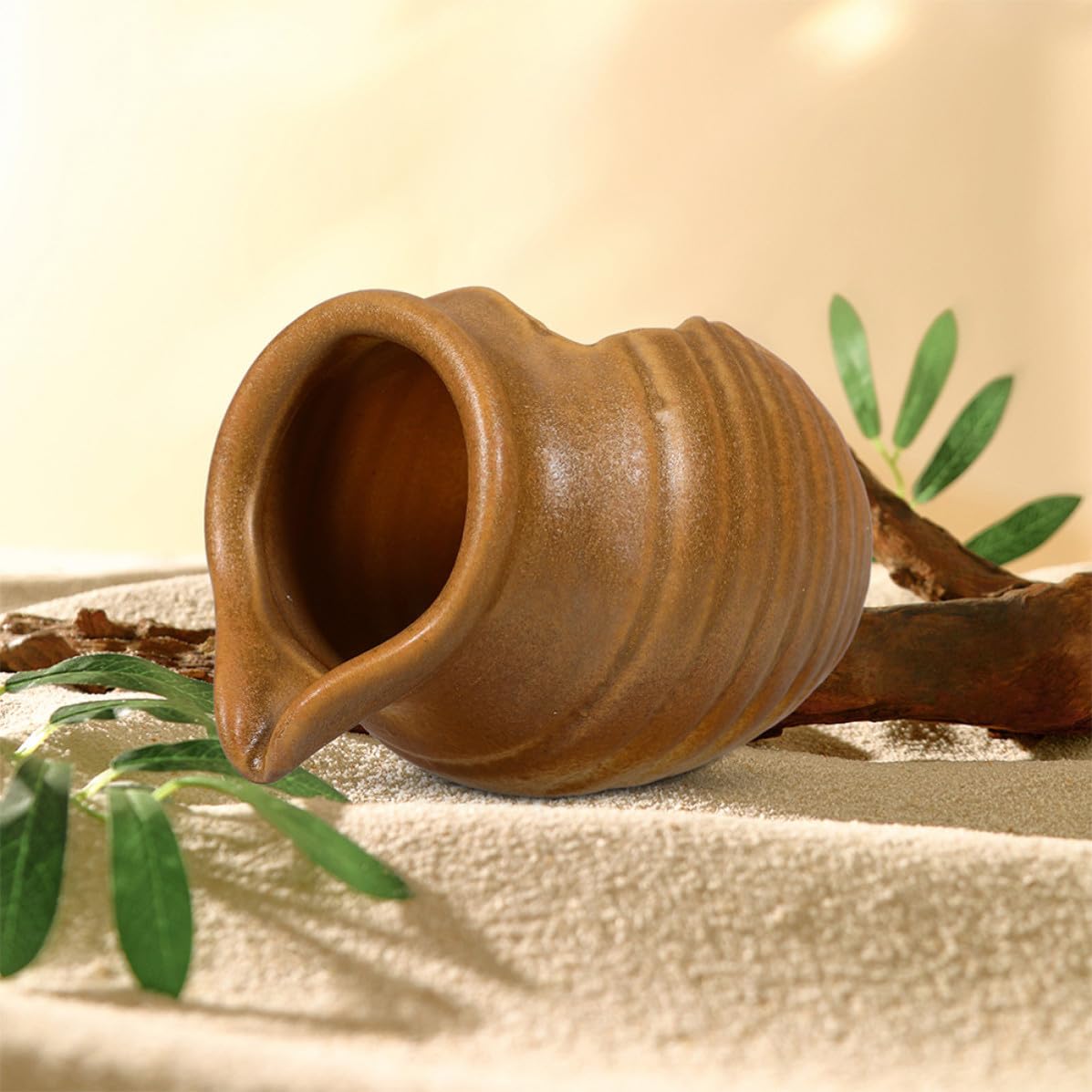 Fontana da Giardino in Ceramica Cascata Decorativa, Vaso per Circolazione Acqua, Multiuso per Acquario e Decorazione Esterna in Stile Classico