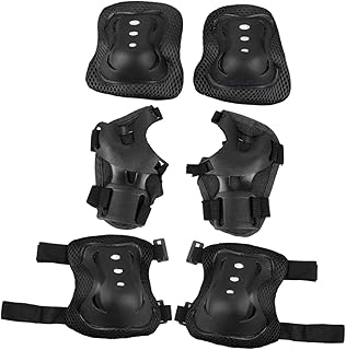 CLISPEED 6 Peças Joelheira Para Bicicletas Esportivas Para Adultos Excersize Bicicleta Engrenagem De Joelho Juvenil Protetor De Joelho Para Crianças Protetores De Pulso Cotoveleiras