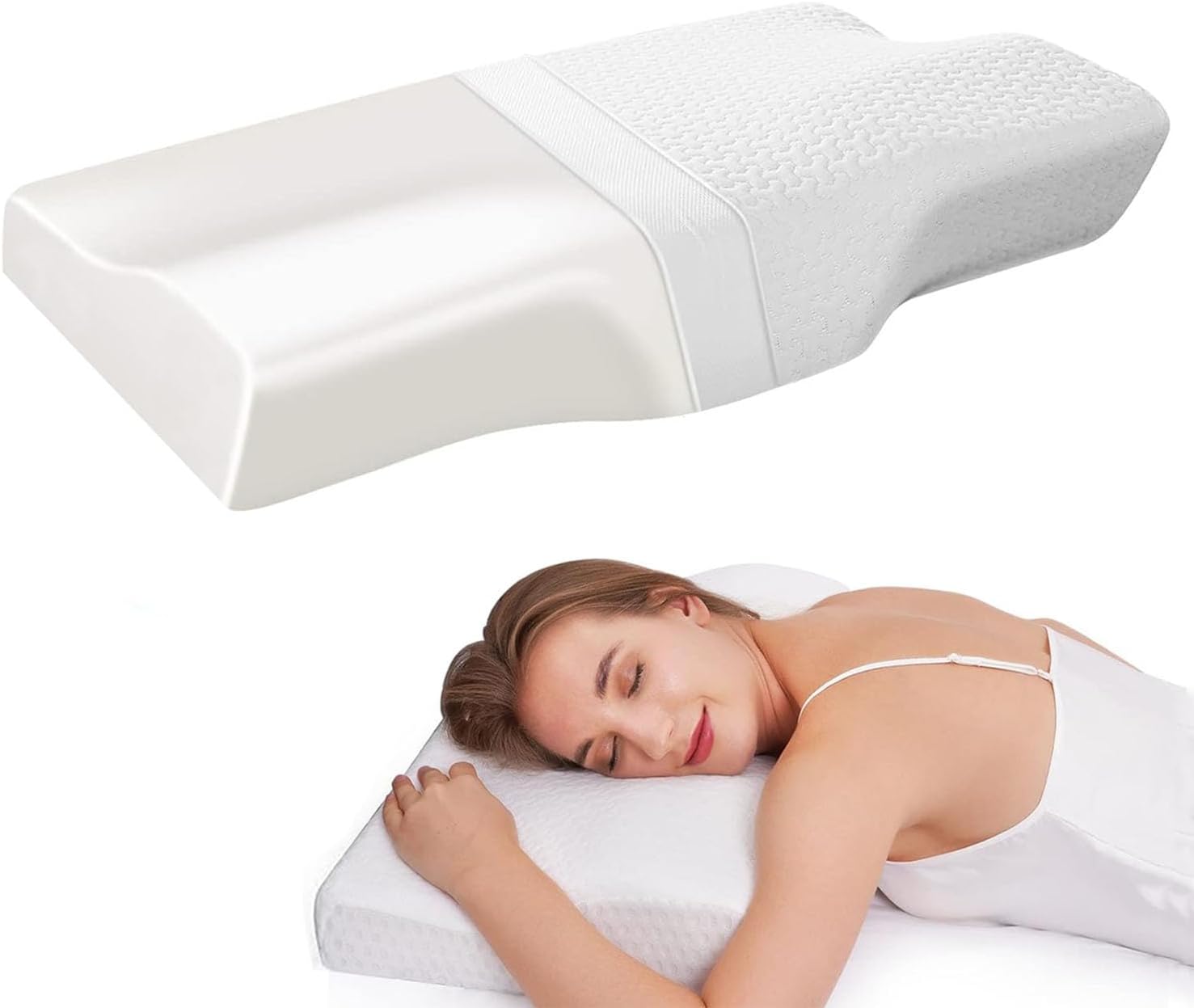 BDTFO Premium Memory Foam Pillow – Orthopedic Support For Neck Shoulder Pain, Ergonomic Posture Cervical Pillow for Sleeping, Neck Pillow for Side, Back and Stomach Sleepers