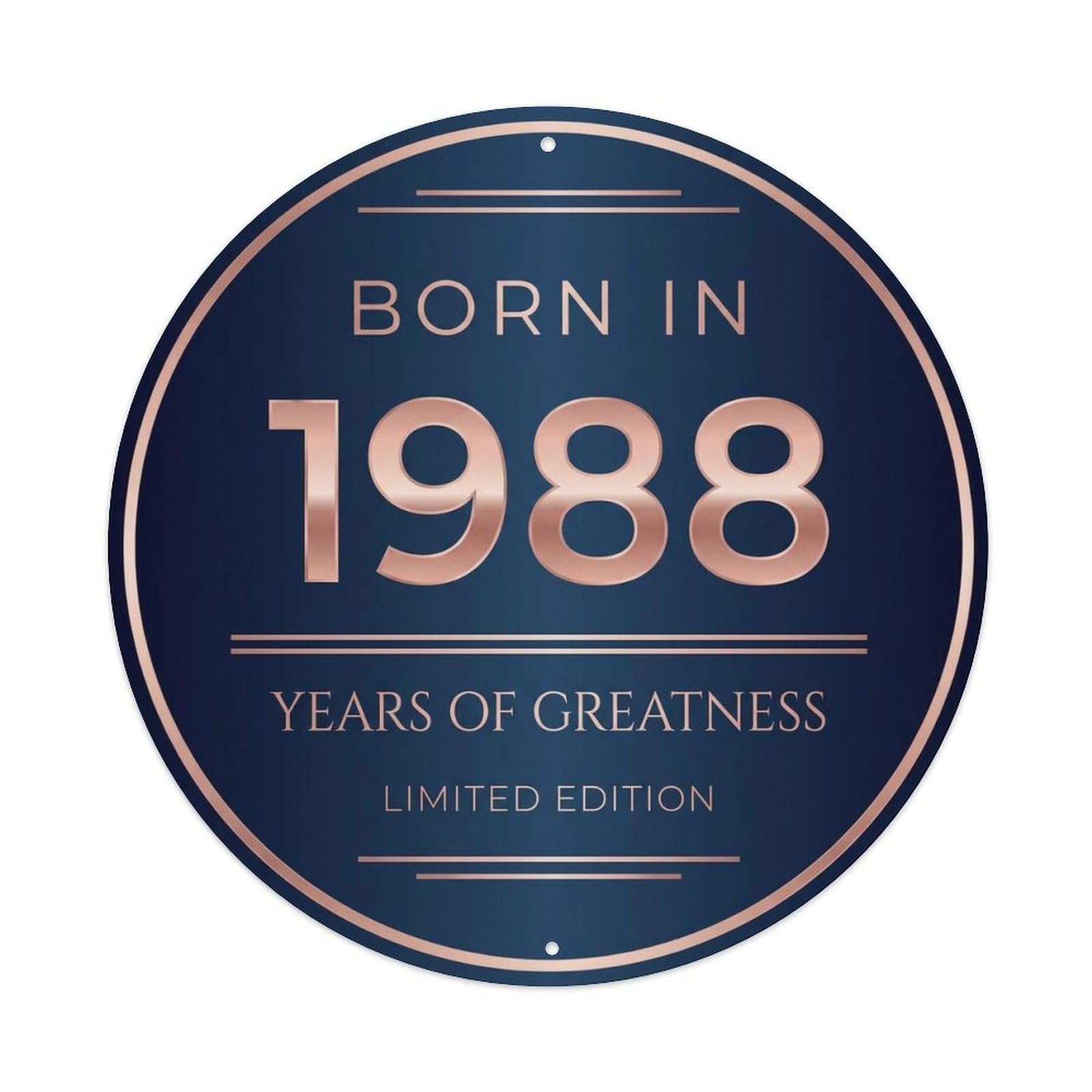 Born In 1988 Years Of Greatness Year-Themed Birthday Gift Metal Tin Sign