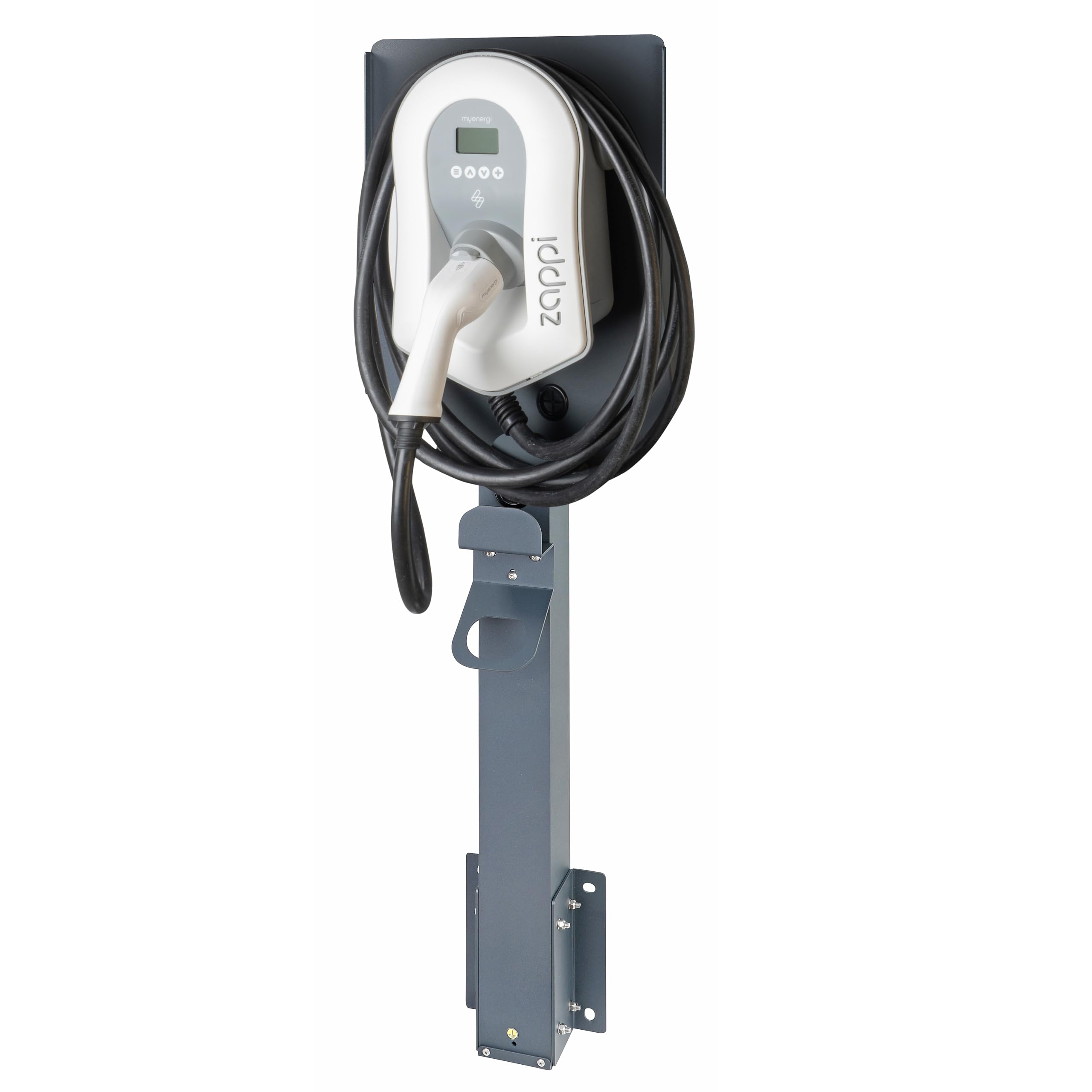 Supporto universale per wallbox in alluminio con fissaggio laterale per muro di sostegno. Colonna per wallbox per veicoli elettrici (colonnina di ricarica)