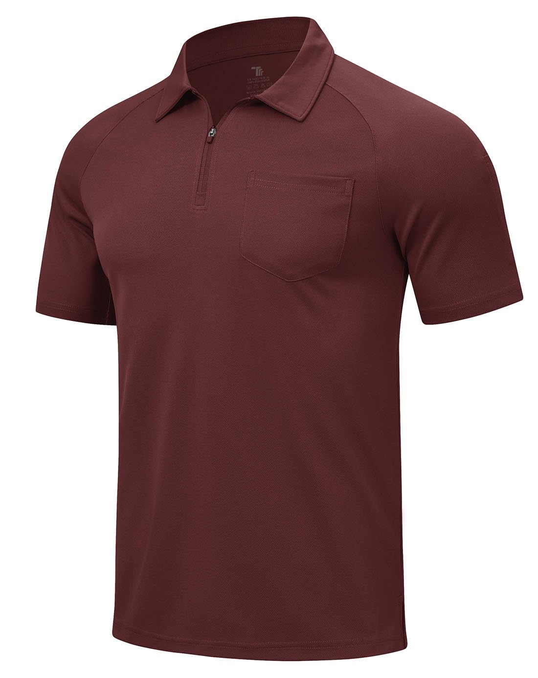 YSENTO Herren Poloshirt Kurzarm Atmungsaktiv Polohemd T Shirts 1/4 Zip Golf Polo Sommer Sport Shirts mit Brusttasche