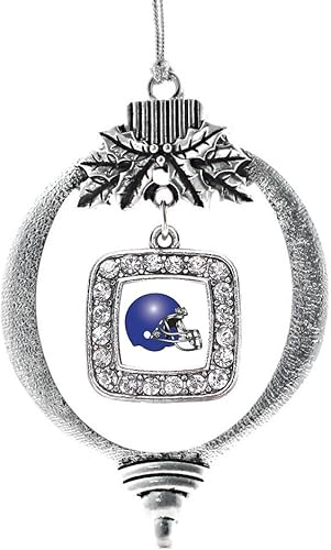 Miniatura 201 de Inspired Silver - My Vintage Initials - Adorno con dije de letra J - Adornos navideños cuadrados de plata con joyas de circonita cúbica