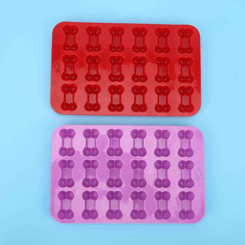 Silicone Ice Lattice Mold, Chocolate Cake Making Tool Bone 18 Hole for DIY Baking