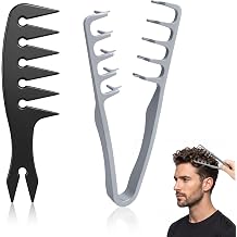 Texture Comb Volumizing Root Lifter Wide Tooth Hair Comb 2 Pack