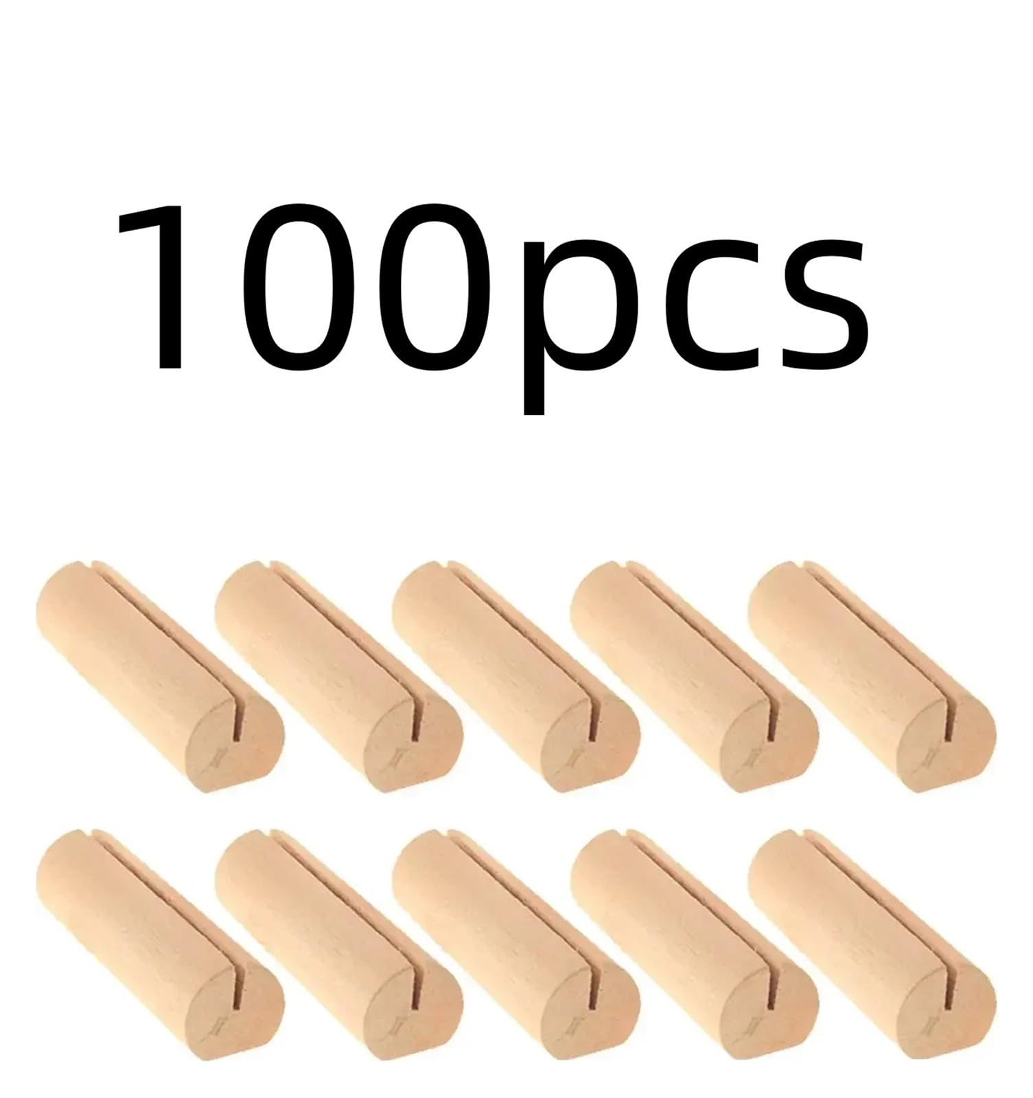 20/40/100PCS Holz Tischkartenhalter Tisch Anzahl Steht Hochzeit Zeichen Rustikalen Nachricht(Wood100pcs)