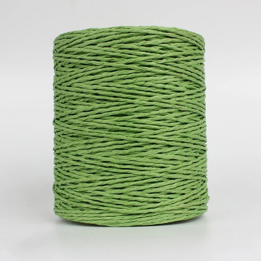 Natural Raffia Straw Rope Yarn Craft Paper Thread Ribbon Handcrafts Crochet Summer Hat Bag Basket Knitting Cord for DIY Decoration Gift Wrapping (280m,Green)