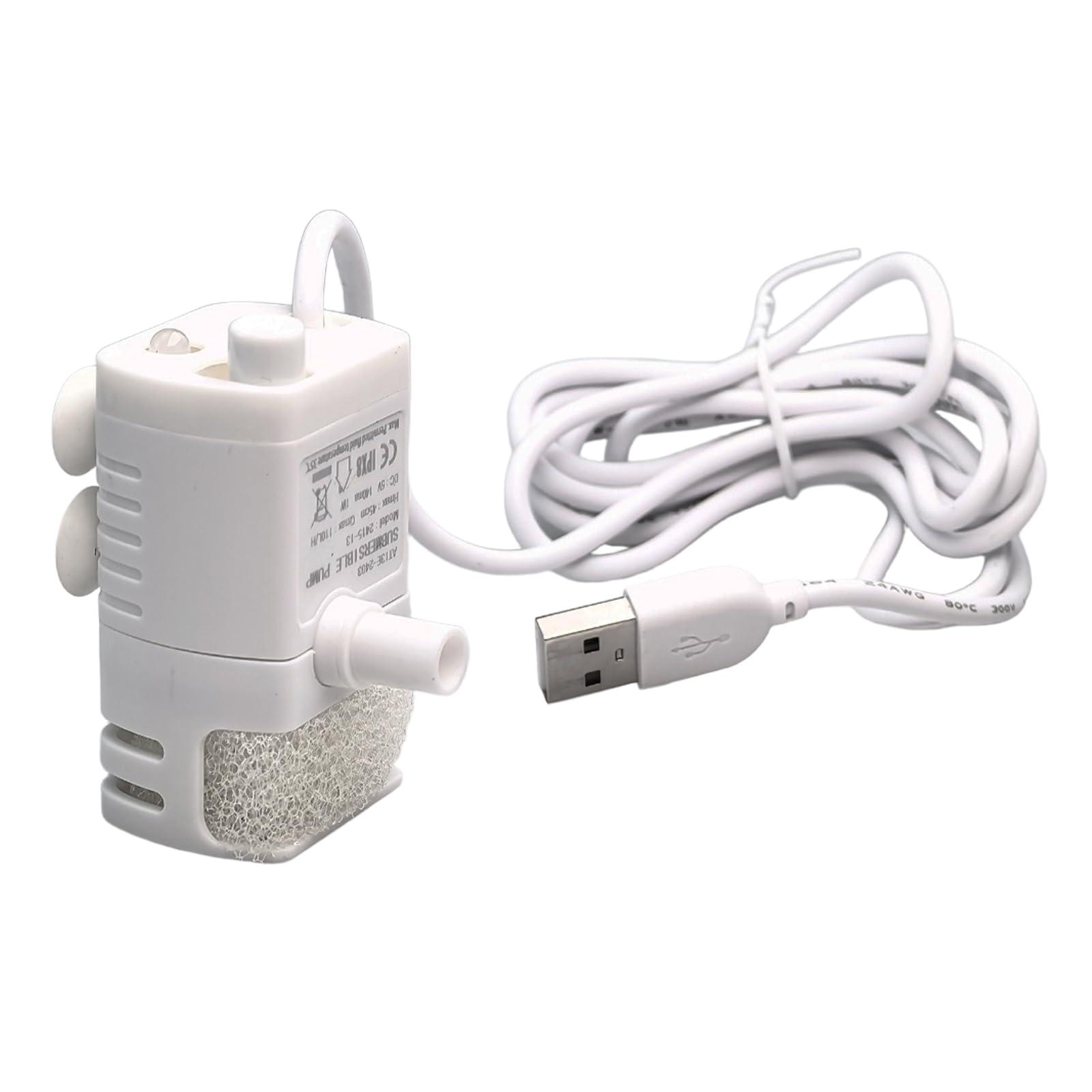 Pompa wodna 5 V USB do fontanny dla zwierząt domowych z oświetleniem LED, silnik bezszczotkowy