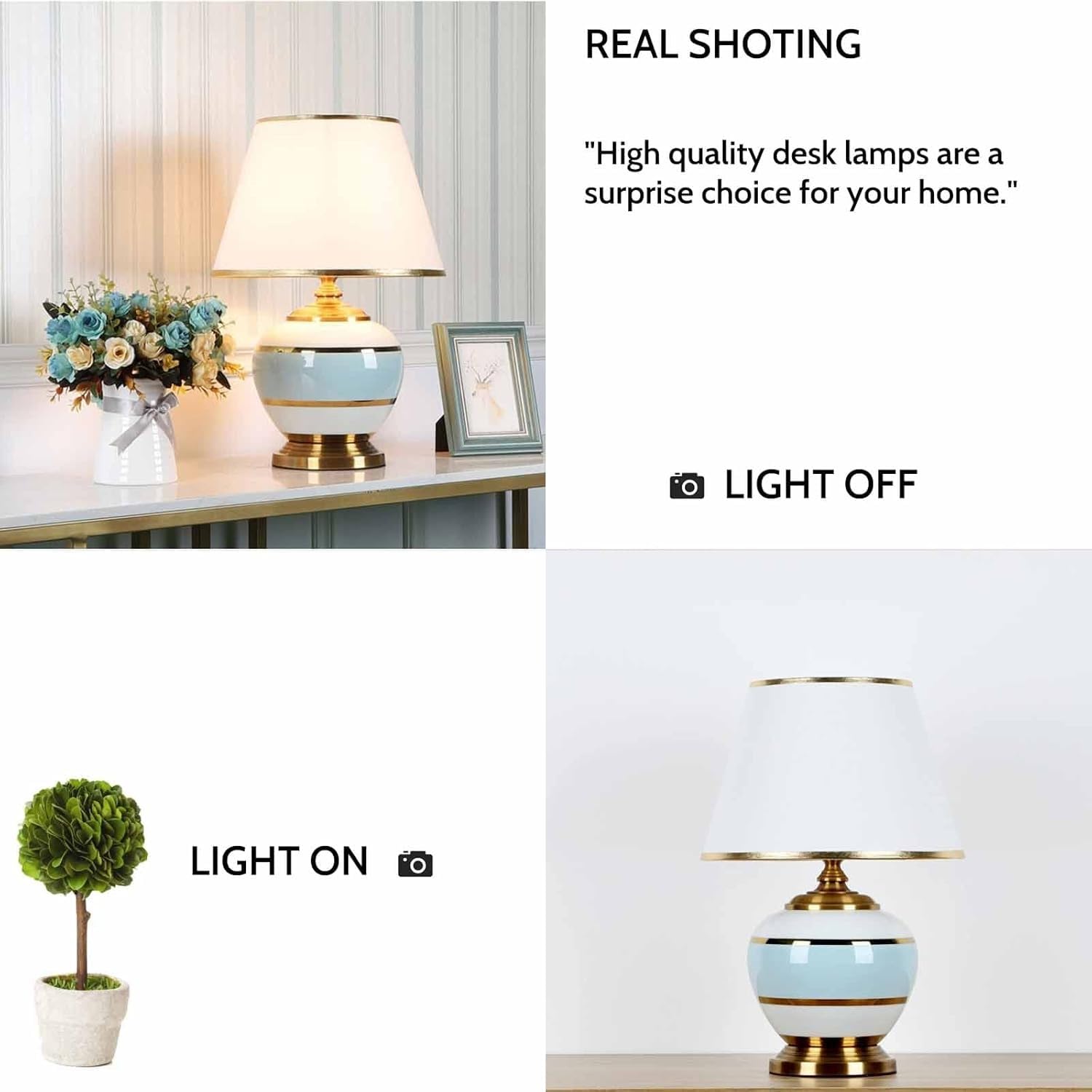Uroczy ceramiczny lampa stołowa nowoczesna lampa stołowa w złotym wykończeniu do salonu lampa nocna z białym abażurem z tkaniny obok lampy biurkowej