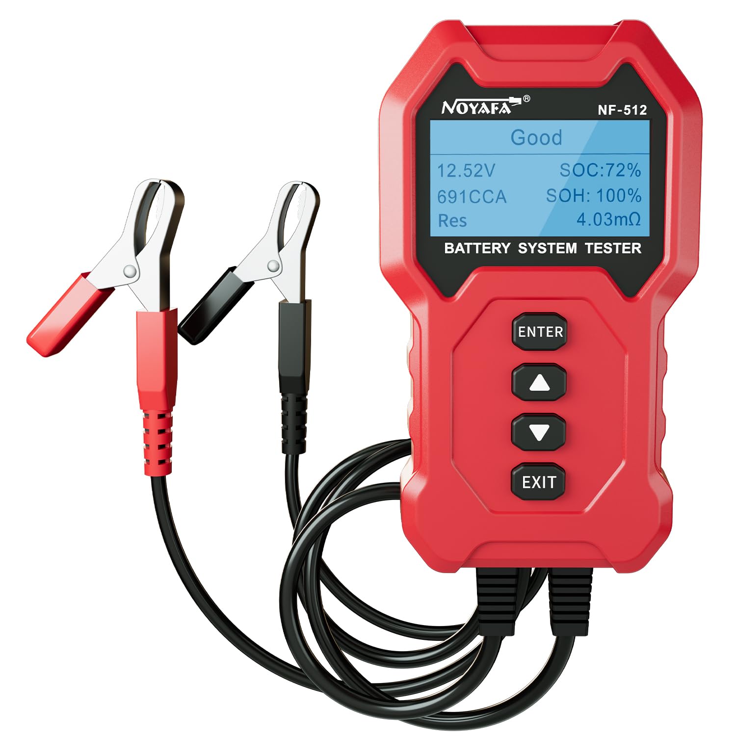 Domary NF-512 Autobatterietester, Analysator, 12 V, 24 V,