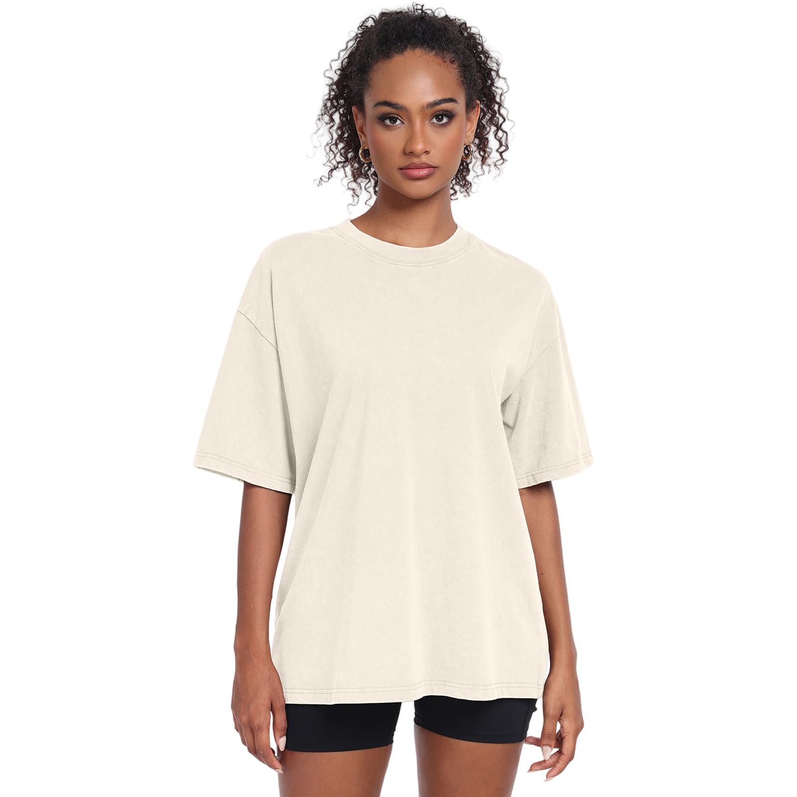 Oversized Tshirt for Damen Rundhals Kurzärmeliges Tops Casual Lockere Basic Sommer Tee Shirts Bluse