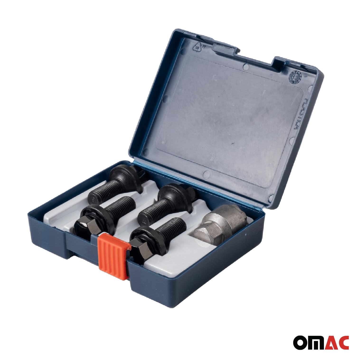 OMAC Wheel Lock Kit for Mercedes SLC-Class M14X1,5 Bolt Chromed Black 4Locks & 1Key