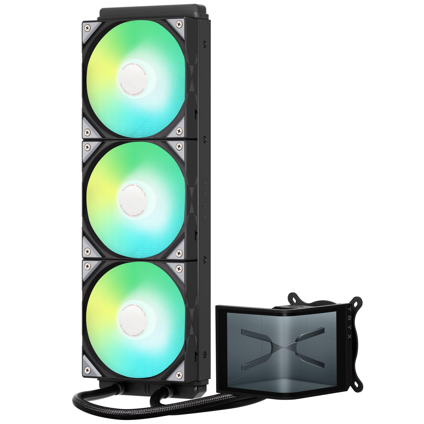 Amazon.co.jp: TRYX PANORAMA 水冷 CPUクーラー LEDモデル 360mm