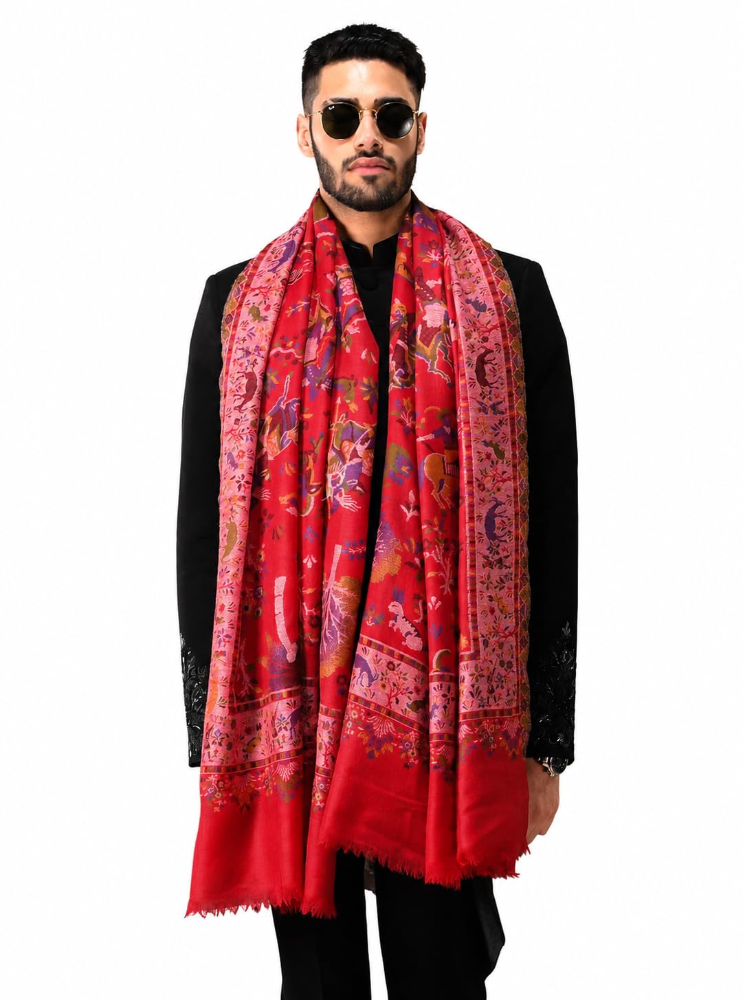 pashtush Mens Shikaardar Stole, Pure Wool, With Woolmark Certificate-picture-18