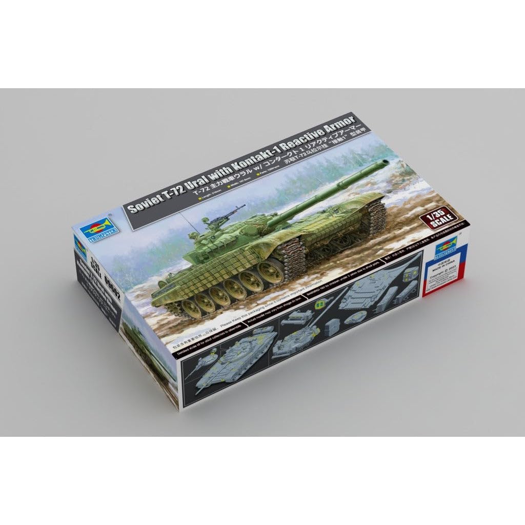 Trumpeter - Modello Carro Soviet T-72 Ural with Kontakt-1 Reactive Armor 09602 1/35° Modello Carro Promo