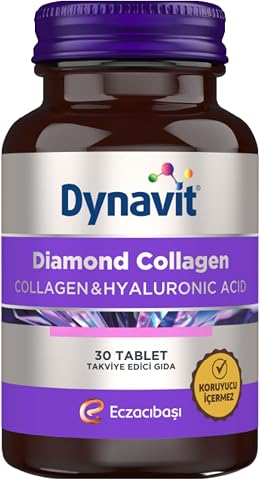 Dynavit Diamond Collagen & Hyaluronic Acid 30 Tablet - Hidrolize Peptit Tip 1 Balık Kolajeni, Resveratrol