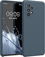 Vista 310 de kwmobile Funda compatible con Samsung Galaxy A52 / A52 5G / A52s 5G - Funda de Teléfono de Silicona TPU con Acabado Suave - Arrecife Azul