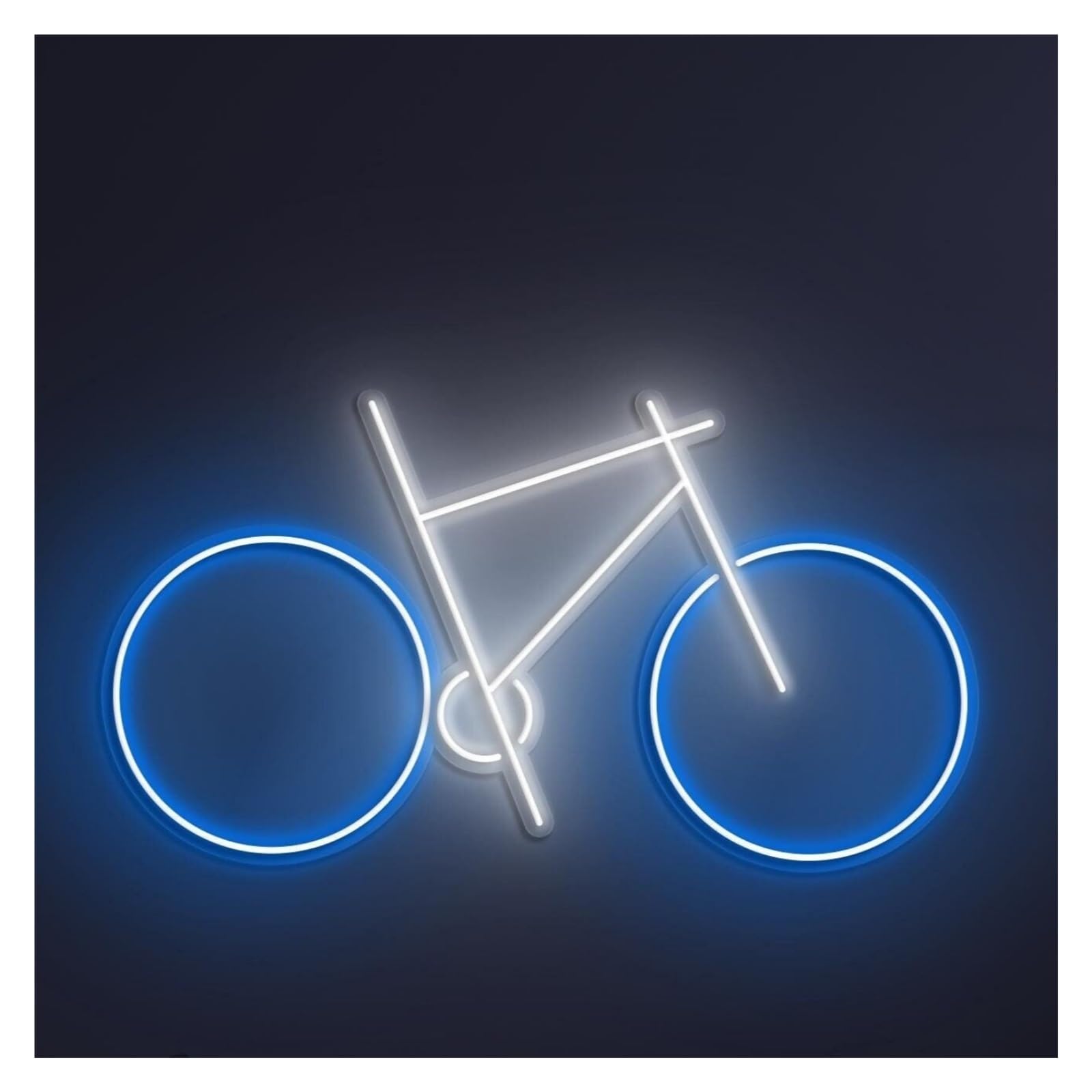 RONGCH Hanging Art Signs Bicycle Neon Sign, Suitable for Toys Shop Decor with Brightness Adjustable 46cm(Blue)