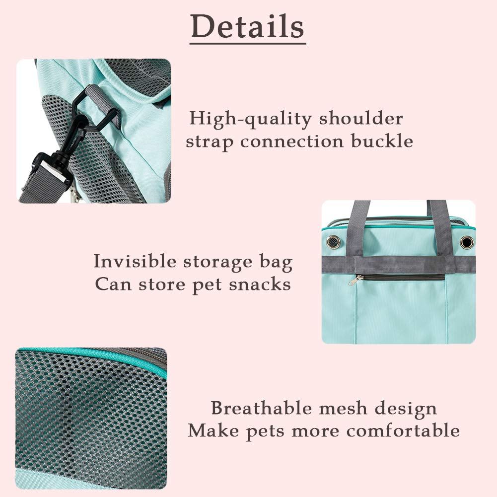 OMEM Transportín para Gatos Perros, Bolsa de Viaje Portátil para Mascotas, Transpirable,Suave y Plegable. Utilizado para Transporte en Tren, Coche, Avión (Amarillo)