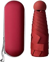 Kiuiom Mini Parapluie Pliant,Parapluie de Poche Portable,Parapluie Coupe-Vent Ultra-léger,6 Côtes Parapluie Pliant Anti-UV Compact Mini Parapluie de Poche Parapluie de Voyage pour Homme et Femme