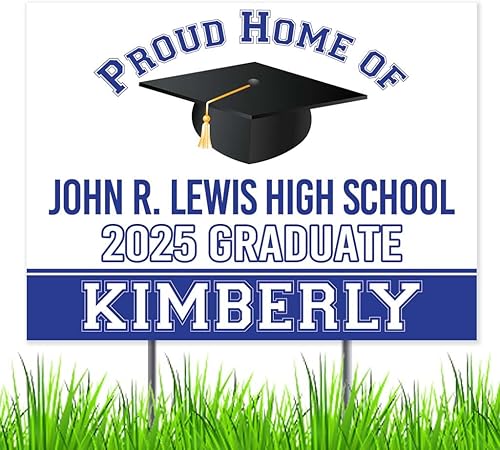 Miniatura 7 de Congratulations Class of 2025 Graduate Personalized Yard Sign with Metal Stake, Custom Graduation Party Personalized Lawn Sign
