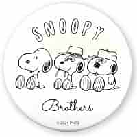 Amazon.co.jp: ティーズファクトリー スヌーピー ぬりえ缶バッジ