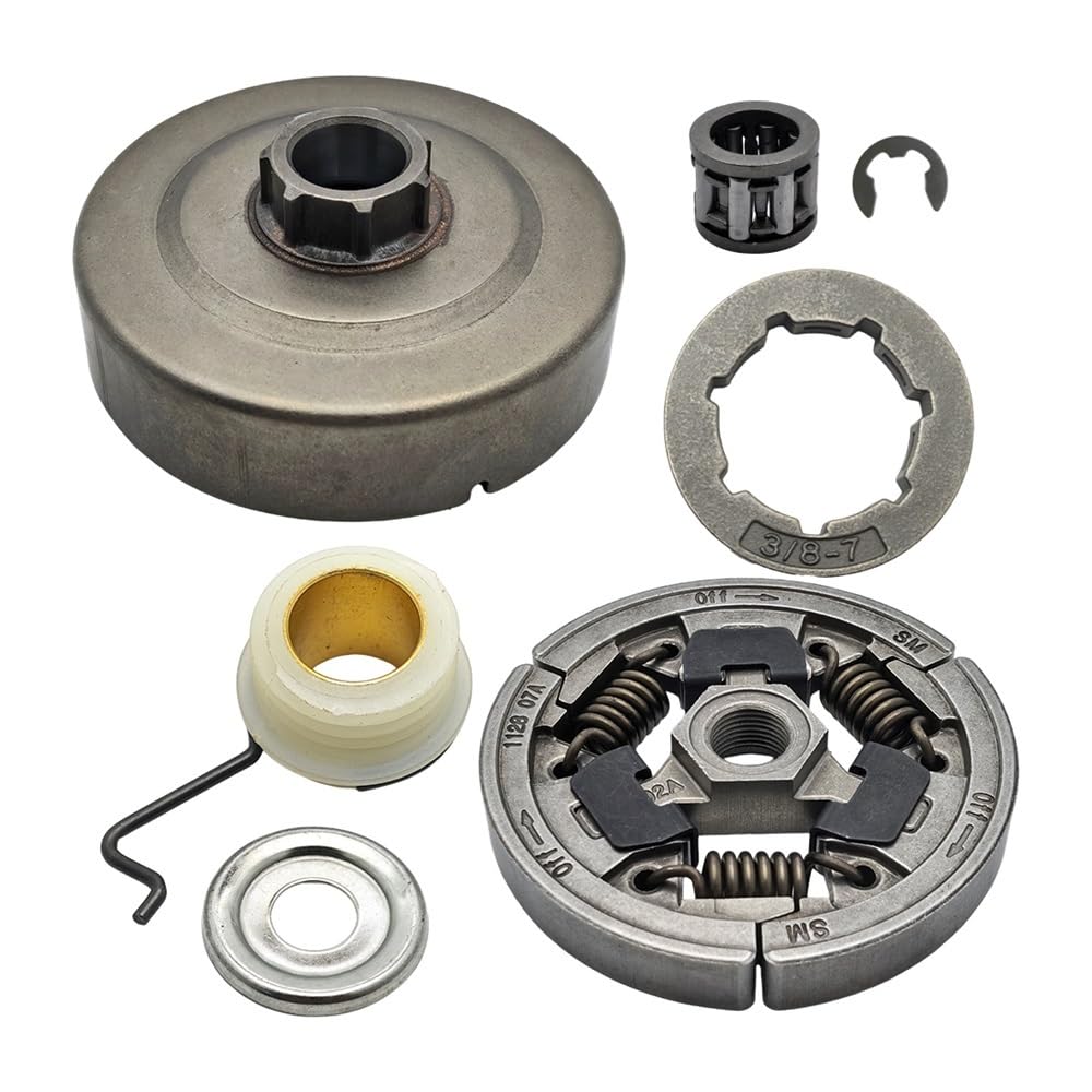 Kit de Tambor Embrague con piñón llanta 3/8" Compatible motosierras MS340, MS360, 034 y 036. Incluye arandela, rodamiento Agujas Engranaje sinfín. Pieza Repuesto