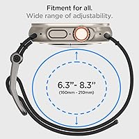 Vista 6 de Spigen Funda resistente y correa DuraPro Flex diseñada para Apple Watch de 45/1.732 in Series 11/9/8/SE3/SE2/7/6/SE/5/4